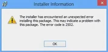 How To Solve Msi Error 2503 And 2502