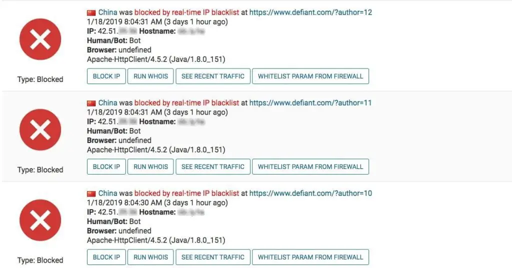 IP blacklisting